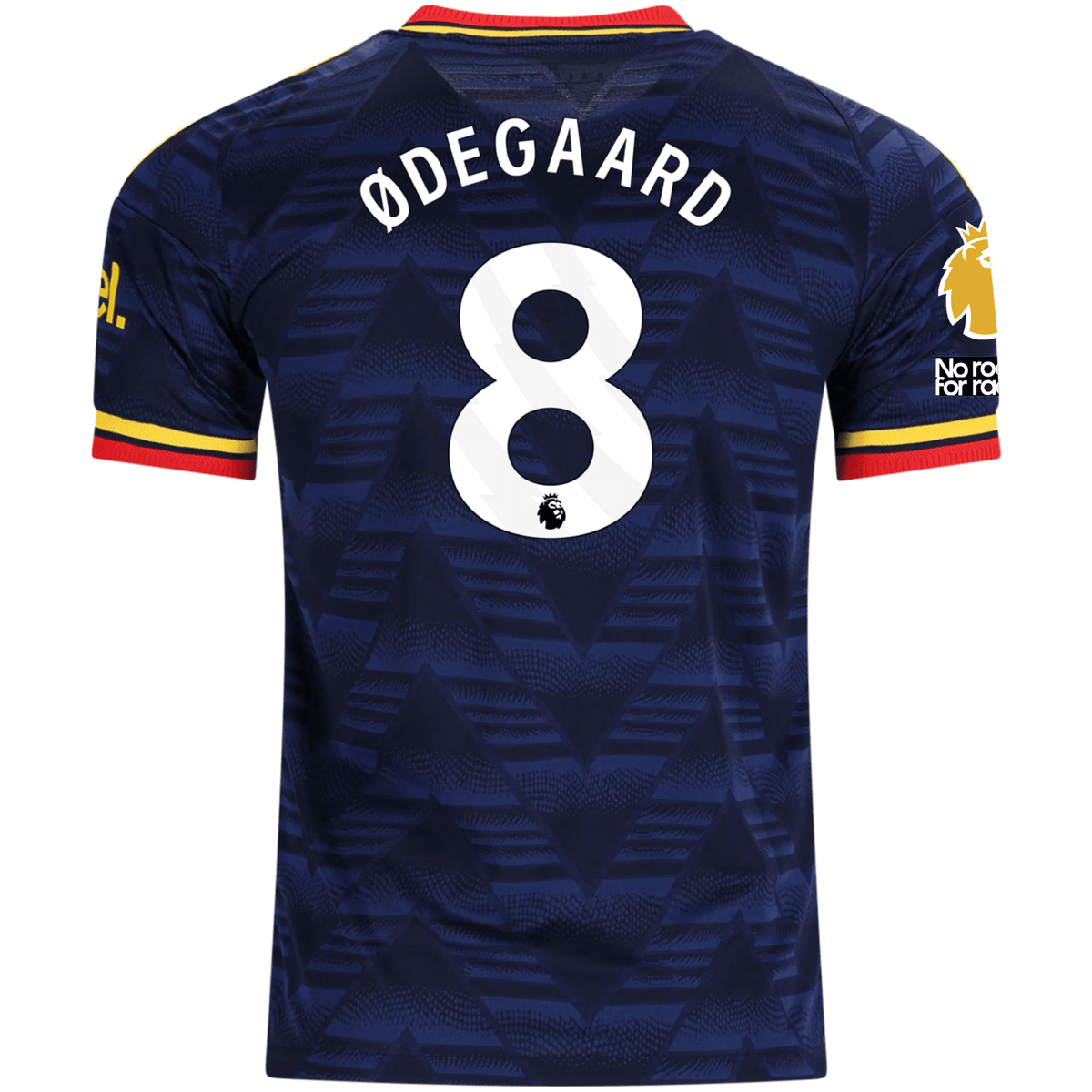 adidas Mens Arsenal Authentic Martin Ødegaard Away Jersey w/ Premier League Patches 26/27 (Navy/Yellow) | SoccerWearhouse