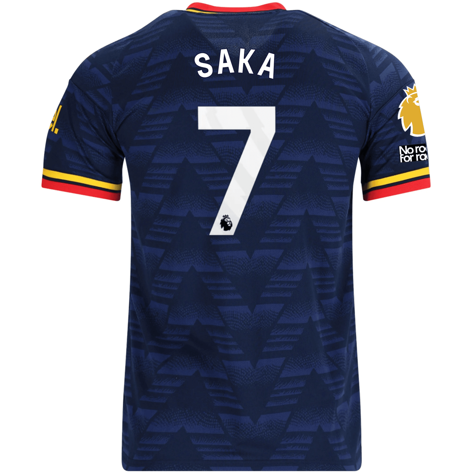 adidas Men's Arsenal Bukayo Saka Away Jersey EPL + No Room For Racism Patches 26/27 (Navy/Yellow) | SoccerWearhouse