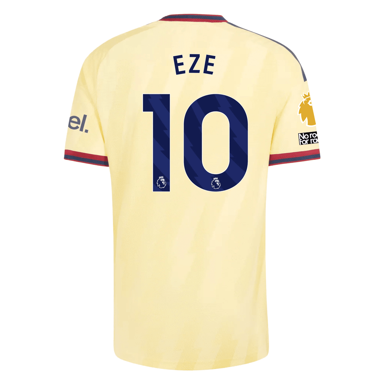adidas Mens Arsenal Eberechi Eze Authentic Third Jersey w/ EPL + No Room For Racism 26/27 (Yellow) | SoccerWearhouse