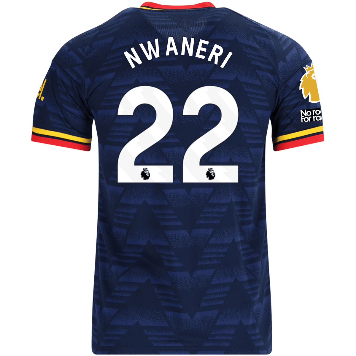 adidas Men's Arsenal Ethan Nwaneri Away Jersey EPL + No Room For Racism Patches 26/27 (Navy/Yellow) | SoccerWearhouse
