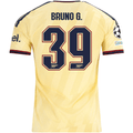 adidas Men's Arsenal FC Bruno Guimarães Third Jersey w/ Champions League Patches 26/27 (Yellow)