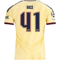 adidas Men's Arsenal FC Declan Rice Third Jersey w/ Champions League Patches 26/27 (Yellow)
