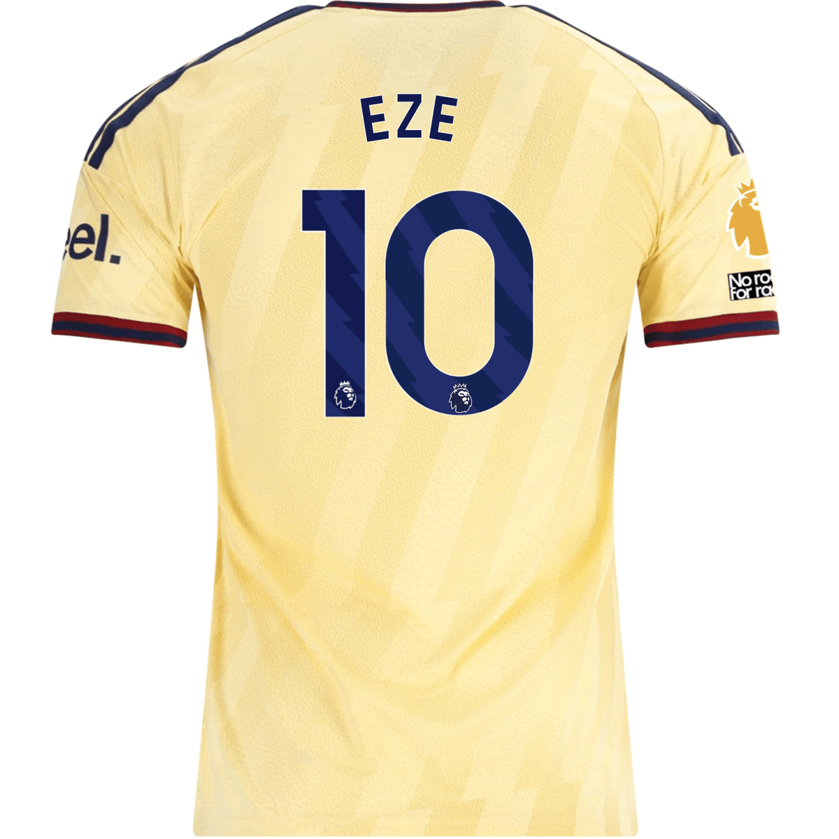 adidas Men's Arsenal FC Eberechi Eze Third Jersey w/ EPL + No Room For Racism Patches 26/27 (Yellow) | SoccerWearhouse