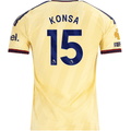 adidas Men's Arsenal FC Ezri Konsa Third Jersey w/ EPL + No Room For Racism Patches 26/27 (Yellow)