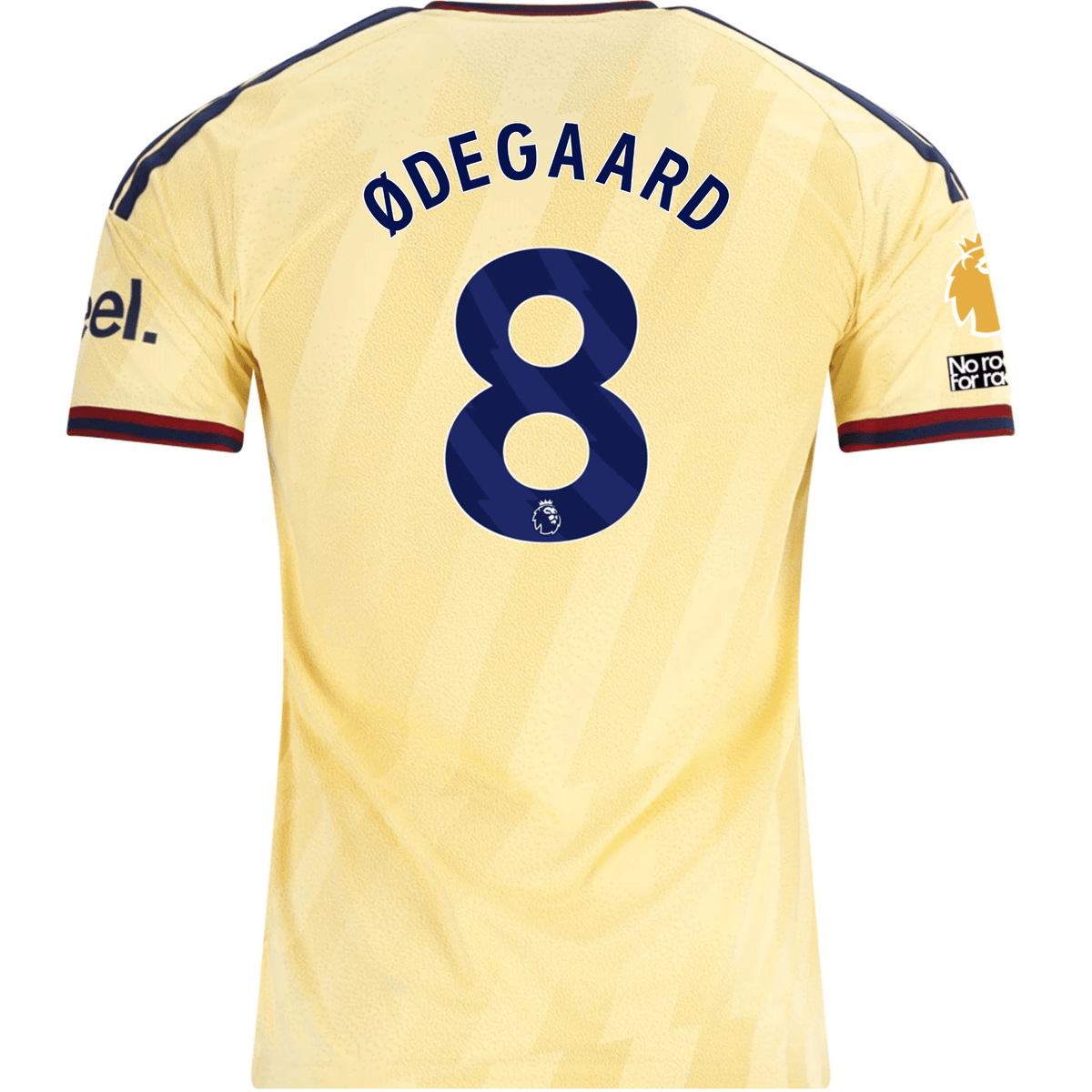 adidas Men's Arsenal FC Martin Ødegaard Third Jersey w/ EPL + No Room For Racism Patches 26/27 (Yellow) | SoccerWearhouse