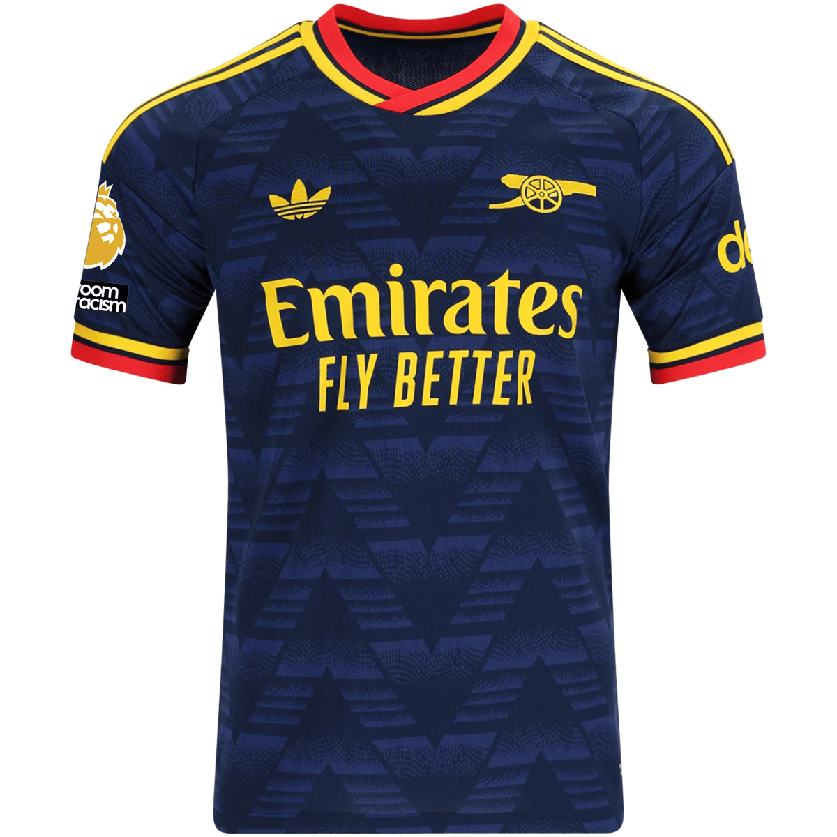 adidas Men's Arsenal Kai Havertz Away Jersey EPL + No Room For Racism Patches 26/27 (Navy/Yellow) | SoccerWearhouse
