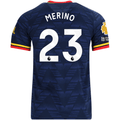 adidas Men's Arsenal Mikel Merino Away Jersey EPL + No Room For Racism Patches 26/27 (Navy/Yellow)