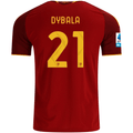 adidas Mens AS Roma Paulo Dybala Home Jersey w/ Serie A Patch 26/27 (Burgundy)
