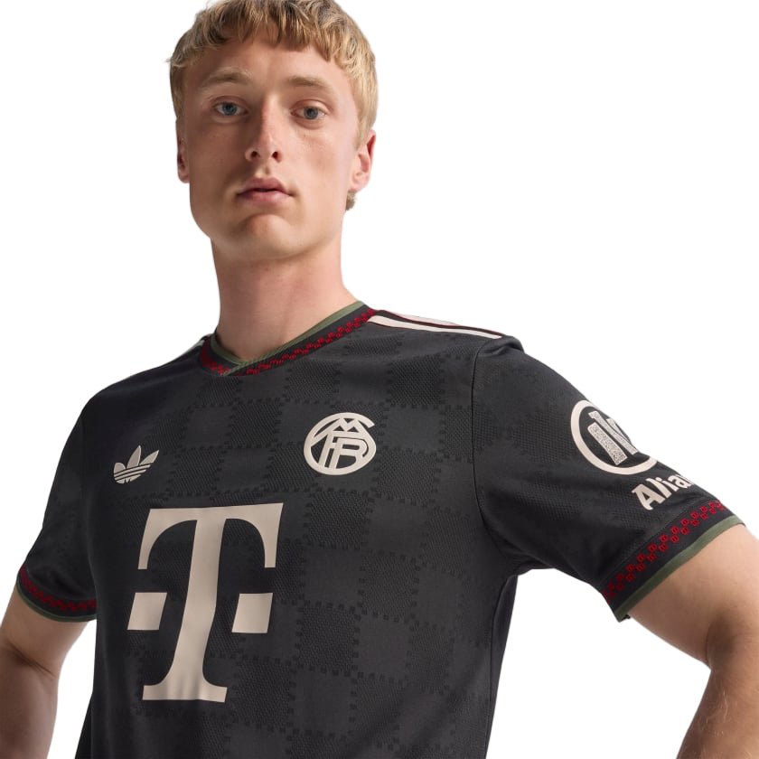 adidas Men's Bayern Munich 25/26 Authentic Third Jersey (Black/Olive Green) | SoccerWearhouse