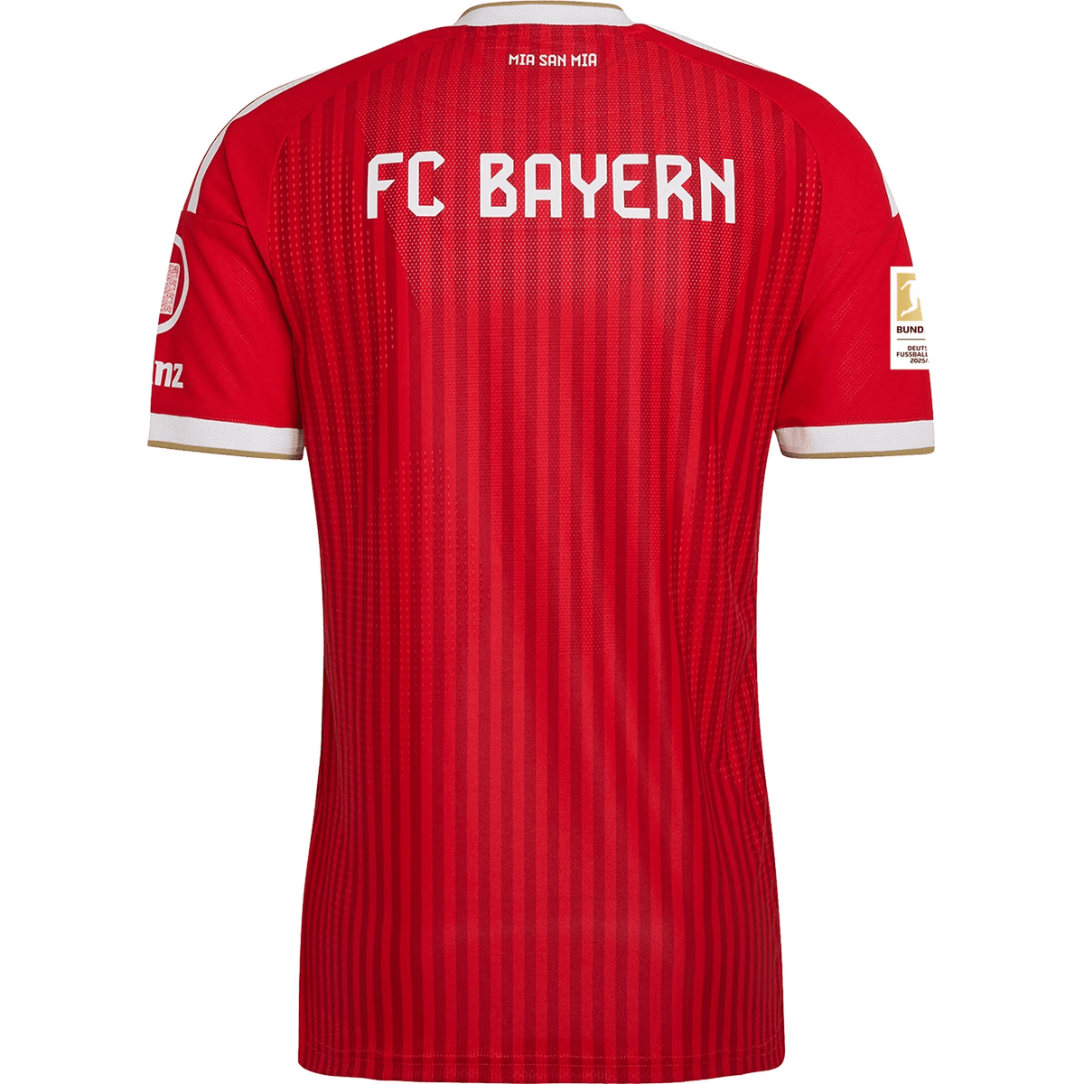 adidas Mens Bayern Munich Authentic Home Jersey w/ Bundesliga Champion Patch 26/27 (Red) | SoccerWearhouse