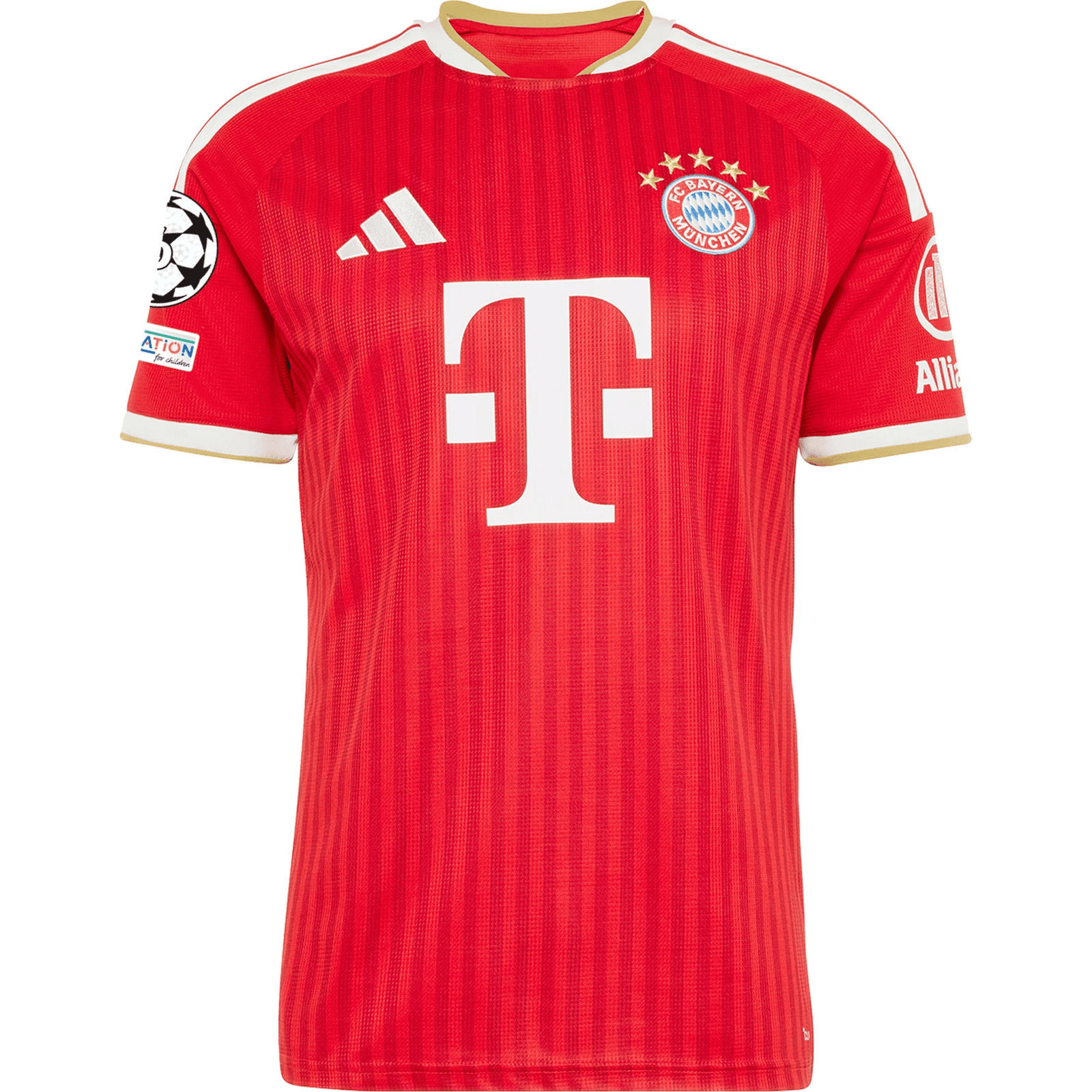 adidas Mens Bayern Munich Jamal Musiala Home Jersey w/ Champions League Patches 26/27 (Red) | SoccerWearhouse