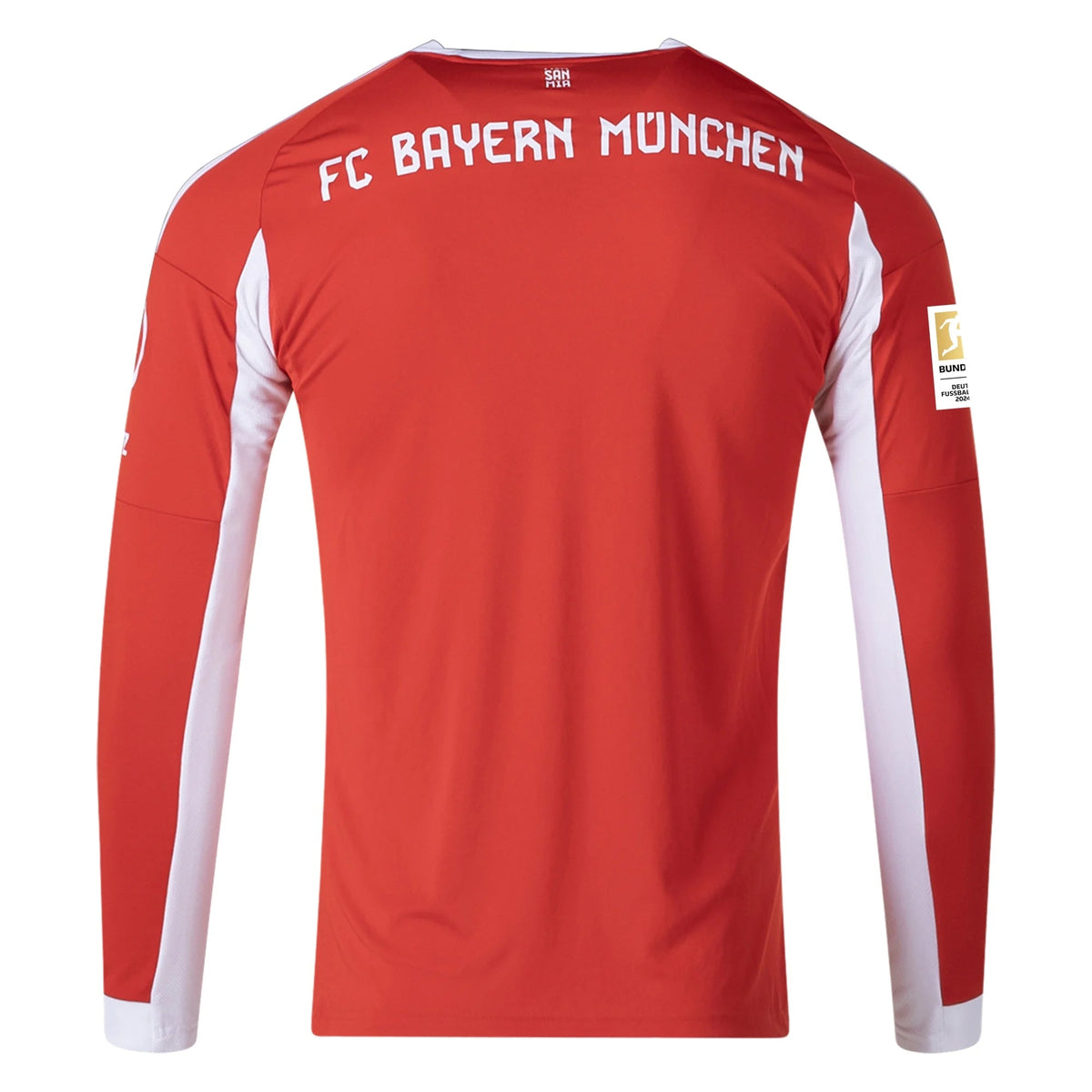 adidas Men's Bayern Munich Long Sleeve Home Jersey 25/26 w/ Bundesliga Champions Patch (Red/White) | SoccerWearhouse