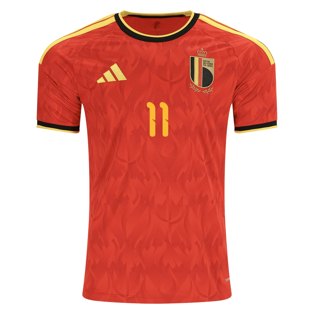 adidas Men's Belgium Jérémy Doku Home Jersey 2026 (Red/Bold Gold) | SoccerWearhouse