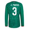 adidas Men's C. Montes  Mexico Long-Sleeve Authentic Home Jersey 2026 (Bold Green)