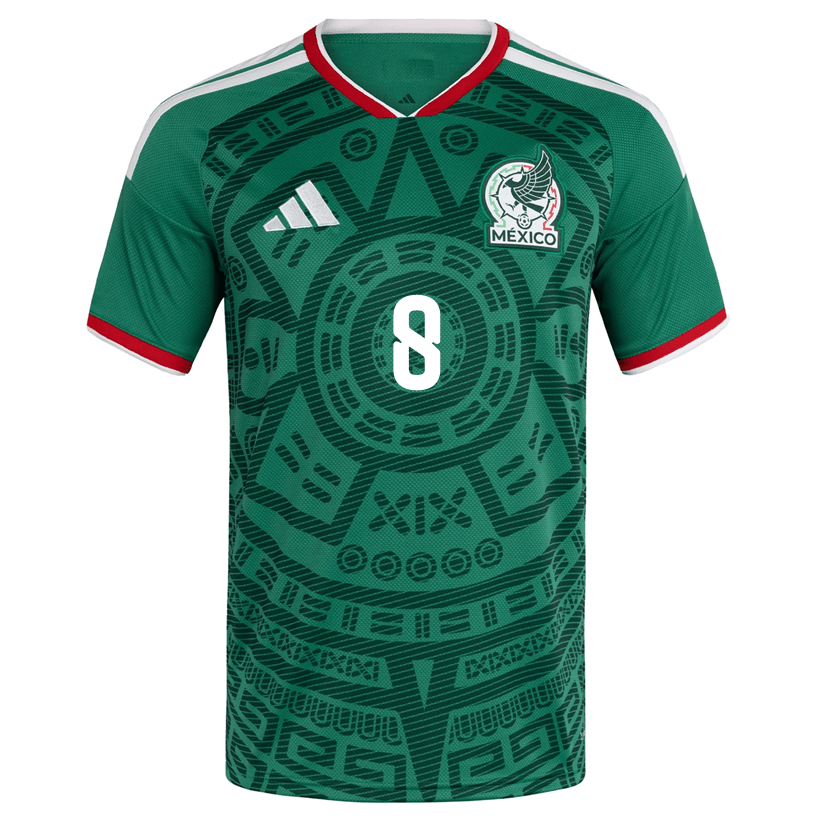 adidas Men's Alvaro Fidalgo Mexico Home 2026 World Cup Jersey (Bold Green)