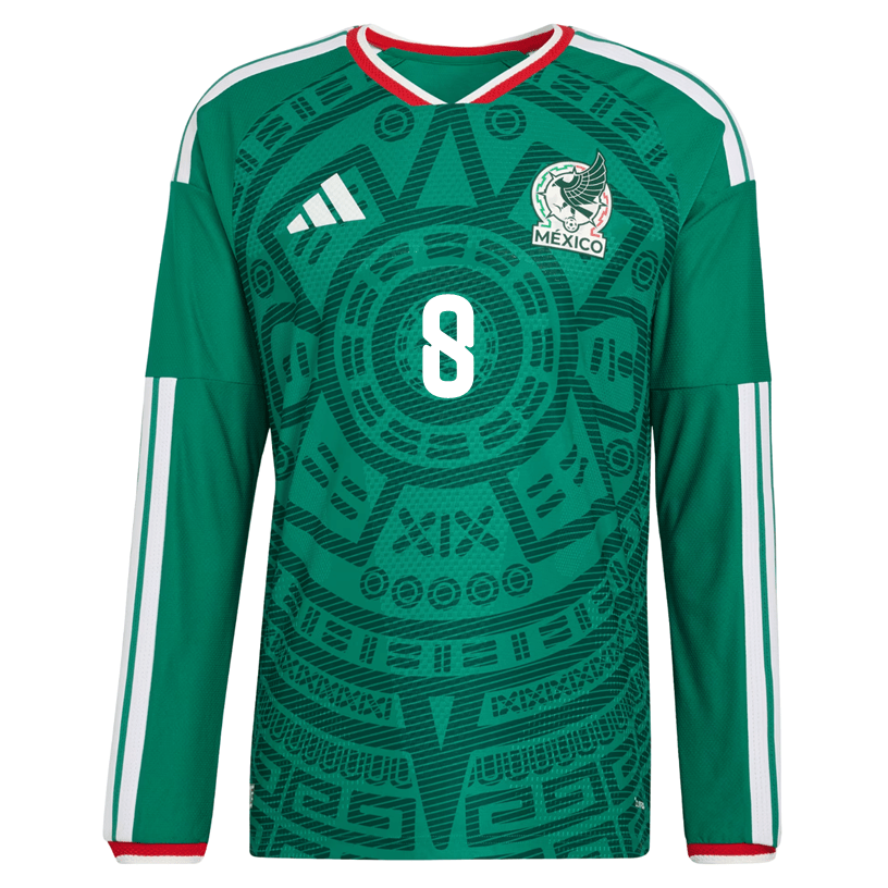 adidas Men's C. Rodriguez Mexico Long - Sleeve Authentic Home Jersey 2026 (Bold Green) | SoccerWearhouse