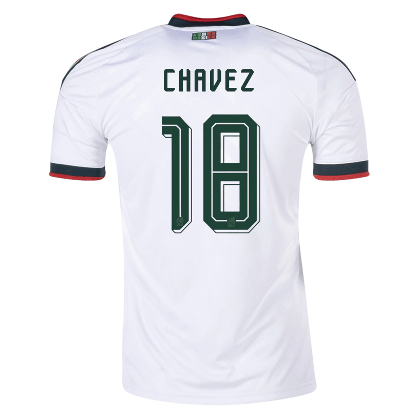 adidas Men's Chavez Mexico 2026 Away Stadium Jersey (White) | SoccerWearhouse