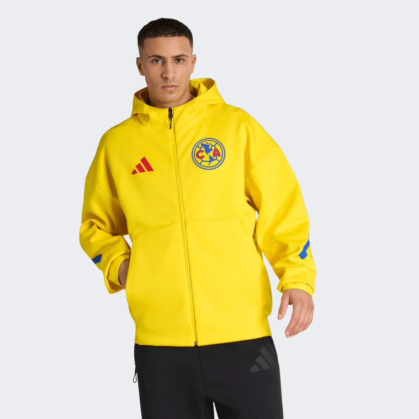 adidas Men's Club América 25/26 Anthem Jacket (Yellow) | SoccerWearhouse