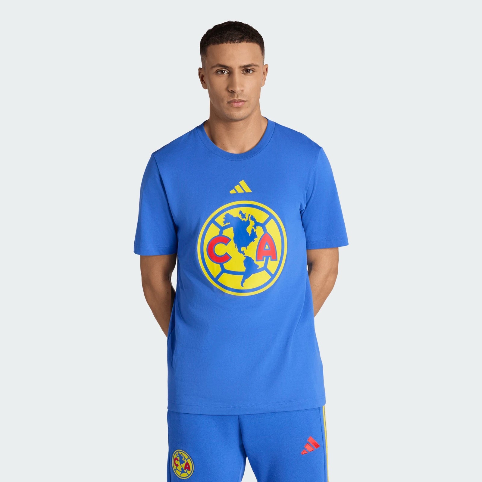 adidas Men's Club América DNA Logo T-Shirt (Blue) | SoccerWearhouse