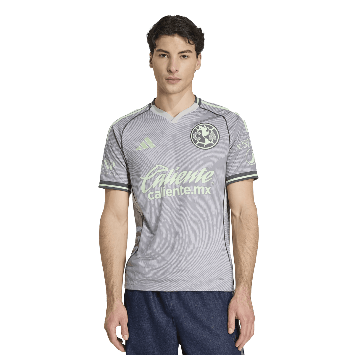adidas Men's Club America Third Stadium Jersey 25/26 w/ Liga MX Patch (Grey) | SoccerWearhouse
