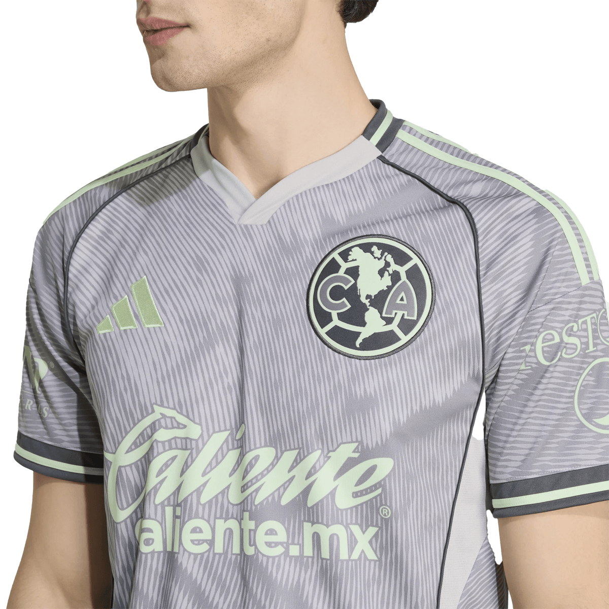 adidas Men's Club America Third Stadium Jersey 25/26 w/ Liga MX Patch (Grey) | SoccerWearhouse