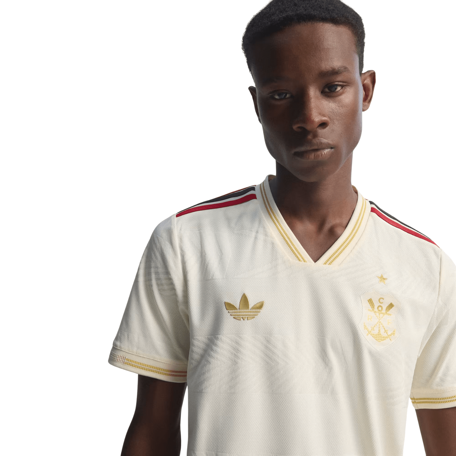 adidas Men's CR Flamengo Authentic Third Jersey 25/26 (Cream White) | SoccerWearhouse