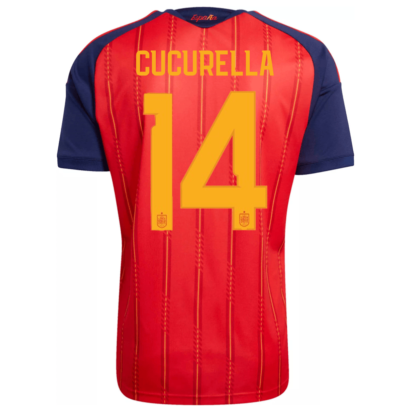 adidas Men's Cucurella Spain World Cup Home Jersey 2026 (Vivid Red) | SoccerWearhouse
