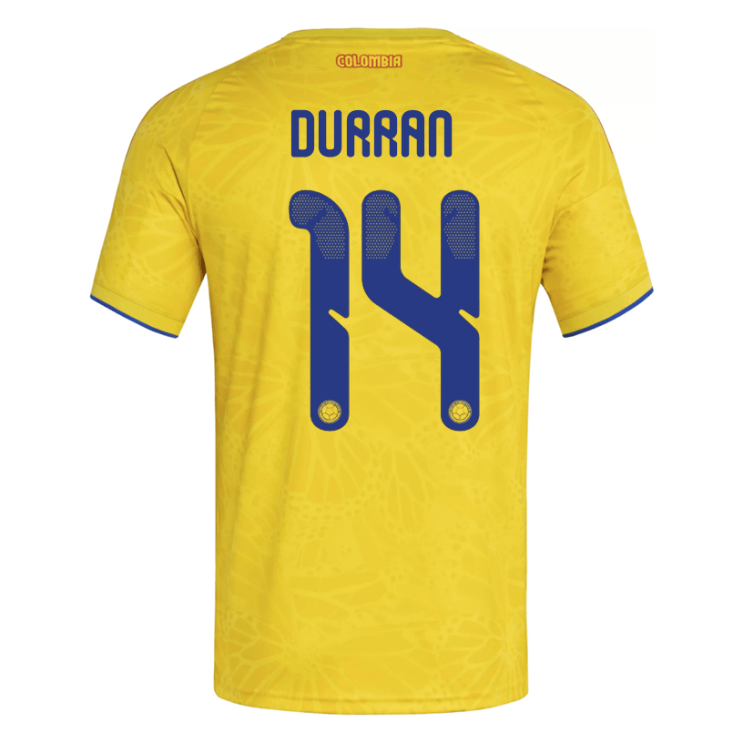 adidas Men's Duran Colombia 2026 Authentic Home Jersey (Impact Yellow) | SoccerWearhouse