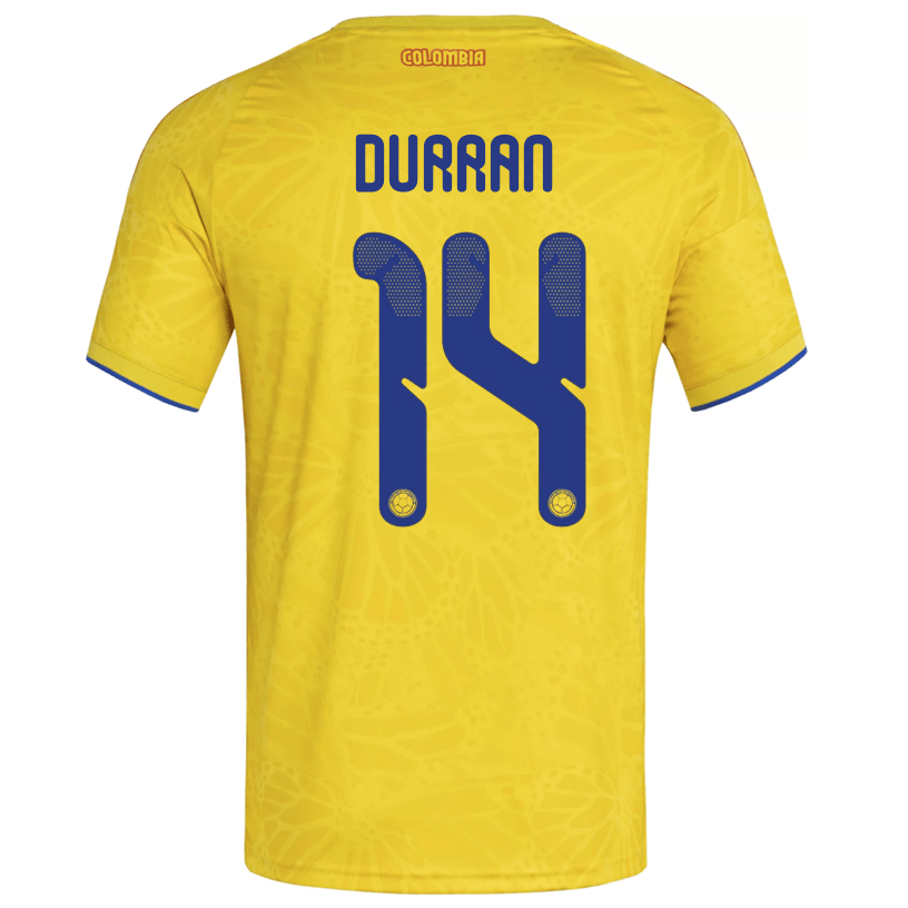 adidas Men's Duran Colombia 2026 Home Jersey (Impact Yellow) | SoccerWearhouse