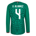 adidas Men's E. Alvarez   Mexico Long-Sleeve Authentic Home Jersey 2026 (Bold Green)