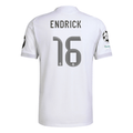adidas Mens Endrick Real Madrid 25/26 Home Jersey w/ Champions League Patches (White)