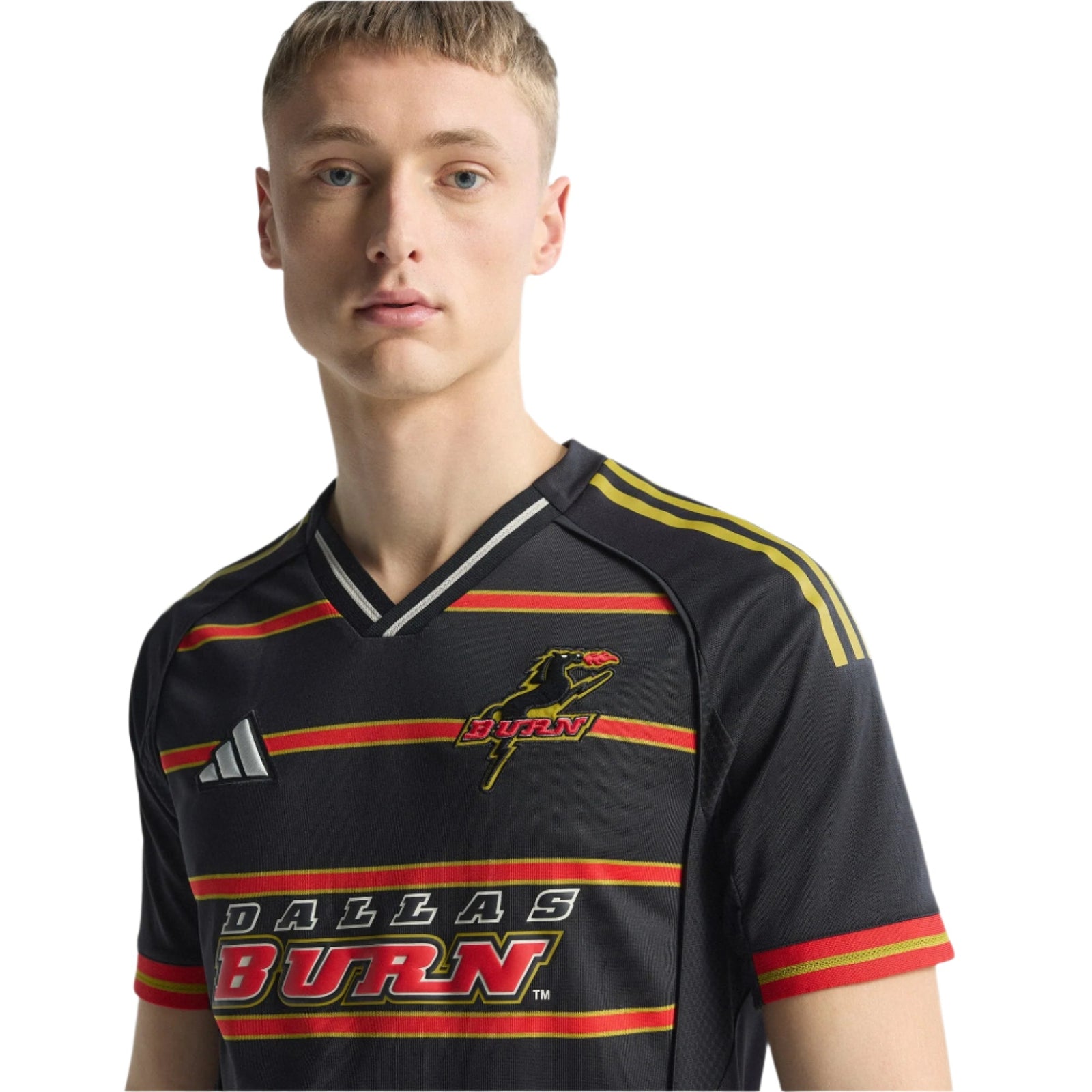 adidas Men's FC Dallas Burn Authentic Retro Third Jersey 25/26 (Black) | SoccerWearhouse