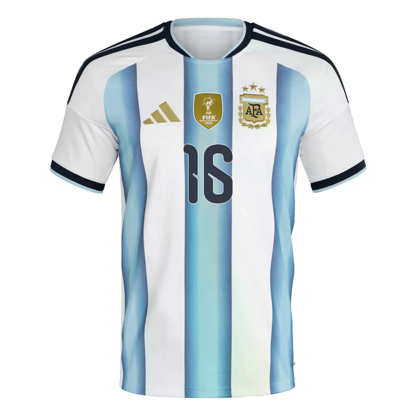 adidas Men's Fernandez Argentina 2026 Home World Cup Jersey (White/Icey Light Blue) | SoccerWearhouse