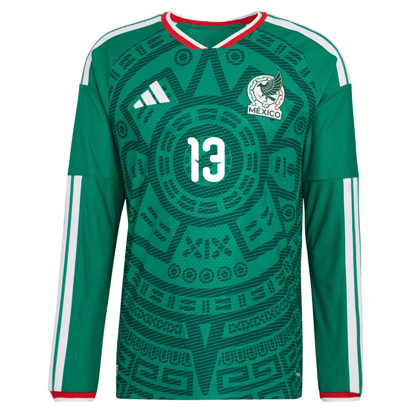 adidas Men's G. Ochoa Mexico Long - Sleeve Authentic Home Jersey 2026 (Bold Green) | SoccerWearhouse