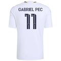 adidas Men's Gabriel Pec LA Galaxy Home Stadium Jersey 26/27 (White)