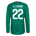 adidas Men's H. Lozano Mexico Long-Sleeve Authentic Home Jersey 2026 (Bold Green)