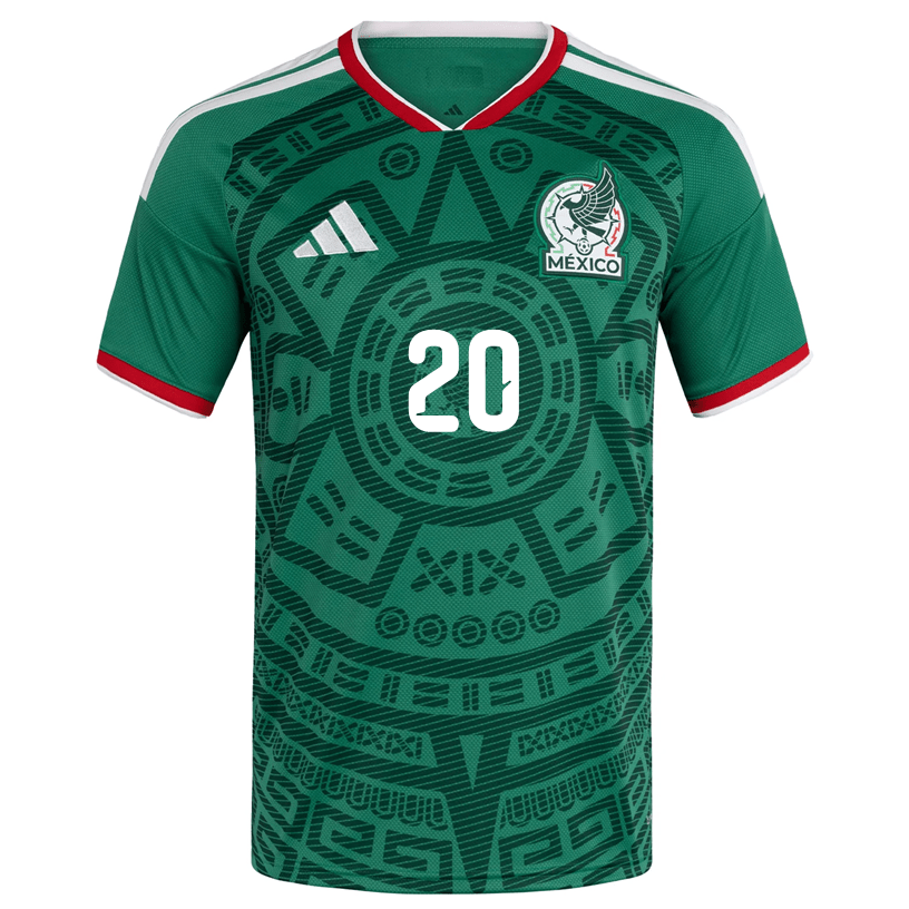 adidas Men's Mateo Chávez Mexico Home 2026 World Cup Jersey (Bold Green)