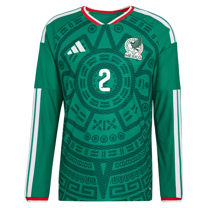 adidas Men's I. Reyes Mexico Long - Sleeve Authentic Home Jersey 2026 (Bold Green) | SoccerWearhouse