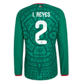 adidas Men's I. Reyes Mexico Long-Sleeve Authentic Home Jersey 2026 (Bold Green)