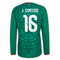 adidas Men's J. Cortizo Mexico Long-Sleeve Authentic Home Jersey 2026 (Bold Green)