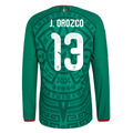 adidas Men's J. Orozco Mexico Long-Sleeve Authentic Home Jersey 2026 (Bold Green)