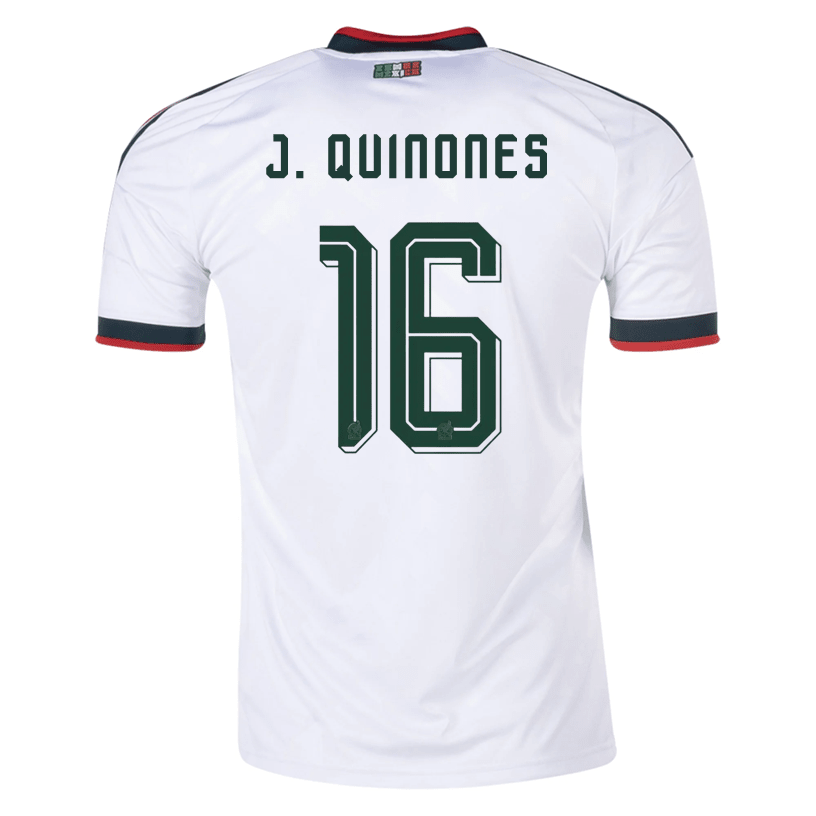 adidas Men's J. Quinones Mexico 2026 Away Stadium Jersey (White) | SoccerWearhouse