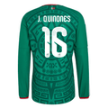 adidas Men's J. Quinones Mexico Long-Sleeve Authentic Home Jersey 2026 (Bold Green)