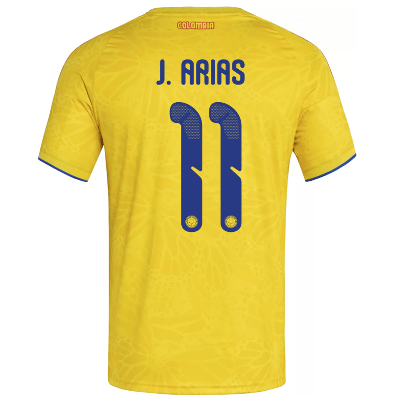 adidas Men's J.Arias Colombia 2026 Home Jersey (Impact Yellow) | SoccerWearhouse