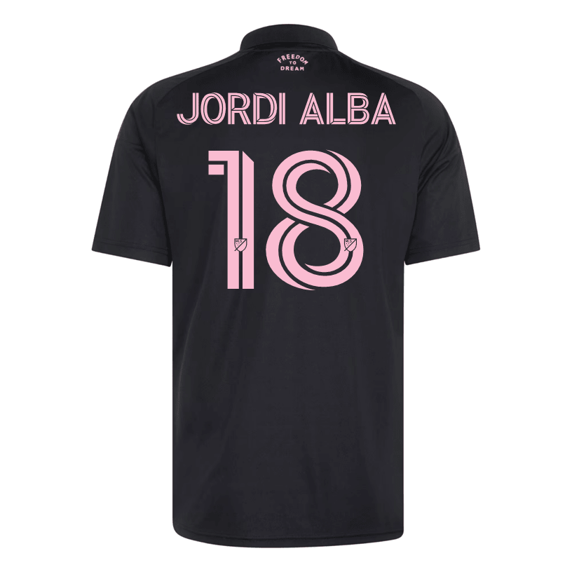 adidas Men's Jordi Alba Inter Miami CF 26/27 Away Jersey (Black/Pink) | SoccerWearhouse