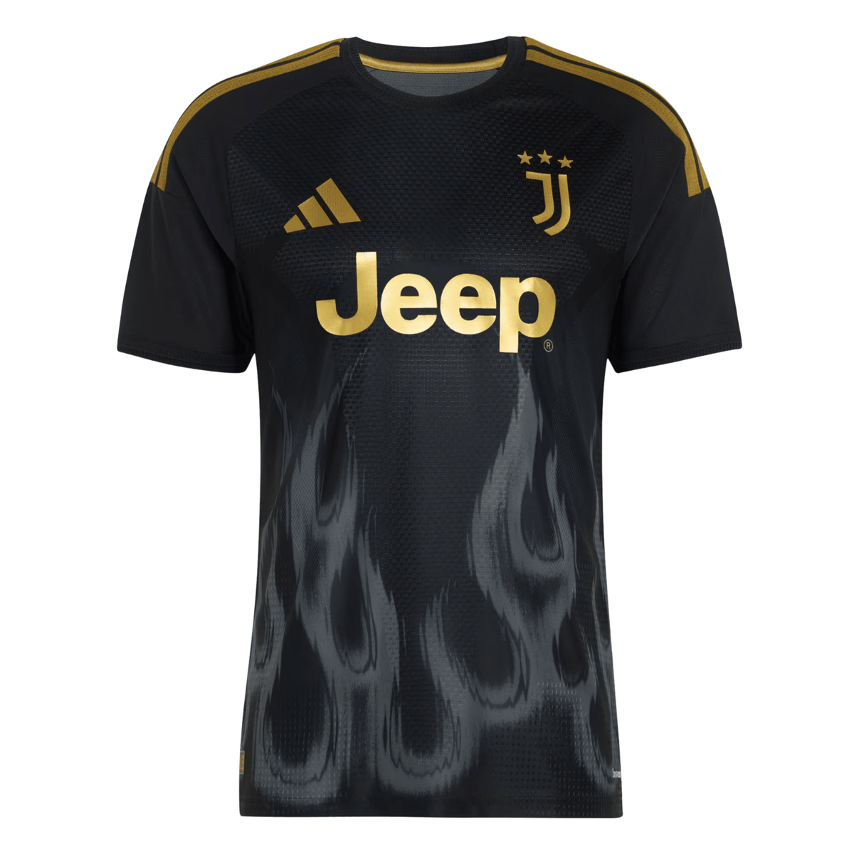 adidas Mens Juventus Authentic Third Jersey 26/27 (Black/Gold) | SoccerWearhouse