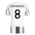 adidas Men's Juventus Koopmeiners Home Jersey w/ Serie A Patch 25/26 (White/Black/Pink)