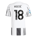 adidas Men's Juventus Kostic Home Jersey w/ Serie A Patch 25/26 (White/Black/Pink)