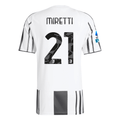 adidas Men's Juventus Miretti Home Jersey w/ Serie A Patch 25/26 (White/Black/Pink)