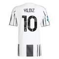 adidas Men's Juventus Yildiz Home Jersey w/ Serie A Patch 25/26 (White/Black/Pink)
